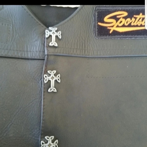 Harley-Davidson Custom Made Leather Side Laced Vest - Picture 8 of 13